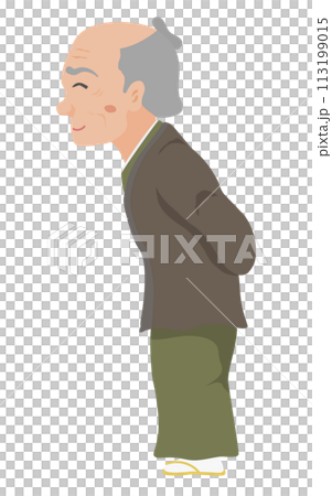 Edo period townsman, elderly man Edo period townsman, elderly man 113199015