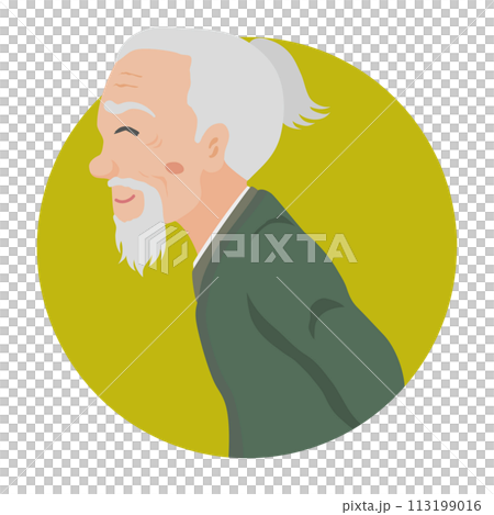 Edo period townsman, elderly man Edo period townsman, elderly man 113199016