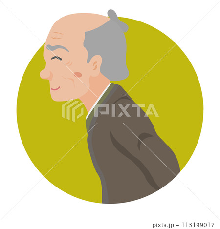 江戸時代の町人 老人男性 江戸時代の町人 老人男性 113199017