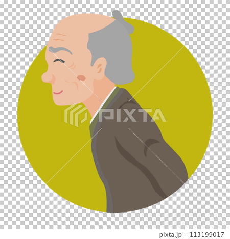 江戸時代の町人 老人男性 江戸時代の町人 老人男性 113199017