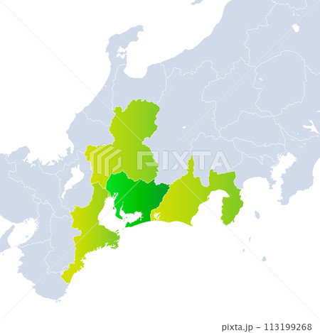 愛知県地図と東海地方 愛知県地図と東海地方 113199268