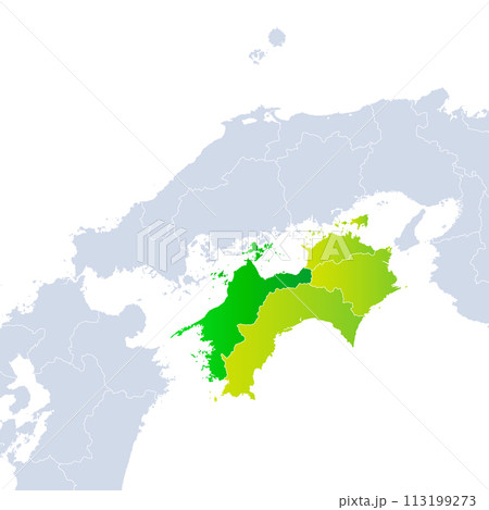 愛媛県地図と四国地方 愛媛県地図と四国地方 113199273
