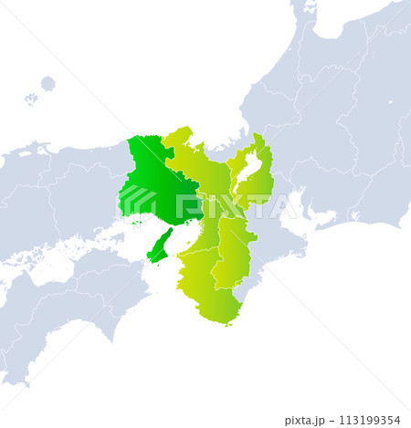兵庫県地図と関西地方 113199354