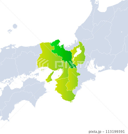 京都府地図と関西地方 113199391