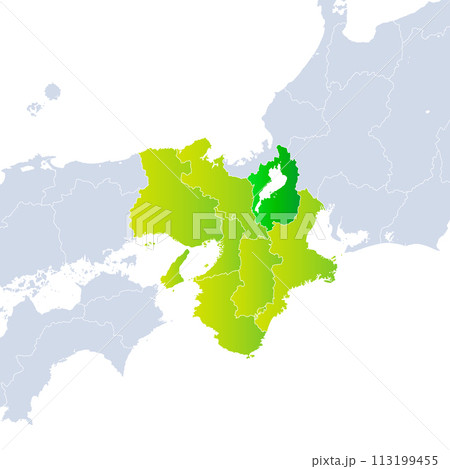 滋賀県地図と近畿地方 113199455
