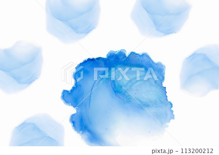 鮮やかな水彩画 アルコールインク 幻想的 113200212