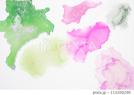 鮮やかな水彩画 アルコールインク 幻想的 鮮やかな水彩画 アルコールインク 幻想的 113200290