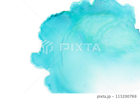 鮮やかな水彩画 アルコールインク 幻想的 113200769