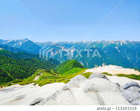 夏の燕岳登山（燕岳山頂からの眺望） 113201319