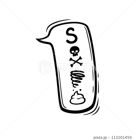 Comic swear speech bubbles, hate angry talk, aggressive expletive curse. Isolated vector profanity-laden intense emotion convey frustration, anger or humor, adding a raw and authentic tone to dialogue 113201450