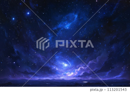 宇宙の静寂に咲く星々の輝き：幻夜を彩る光のアンサンブル AI生成 68 113201543