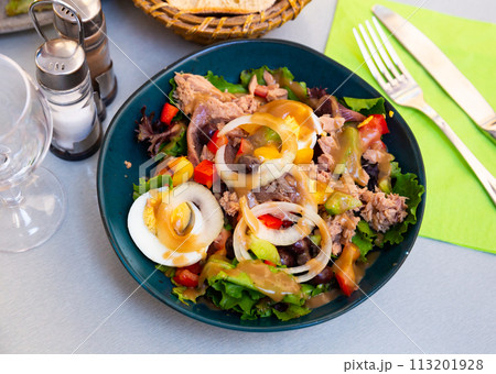 Just cooked nicoise salad 113201928