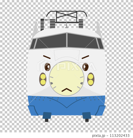 Illustration of the 0 series Shinkansen with a sharp face 113202433