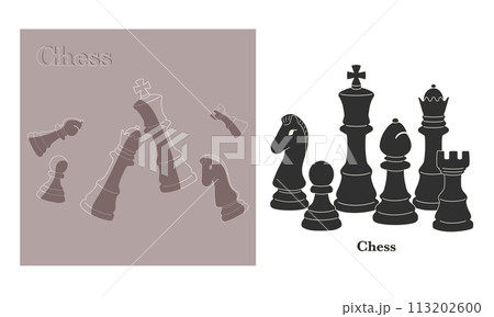 チェス・チェスの駒・キング・クイーン・ナイト 113202600