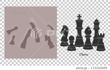 チェス・チェスの駒・キング・クイーン・ナイト 113202600