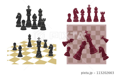 チェス・チェスの駒・チェスボード・キング 113202663