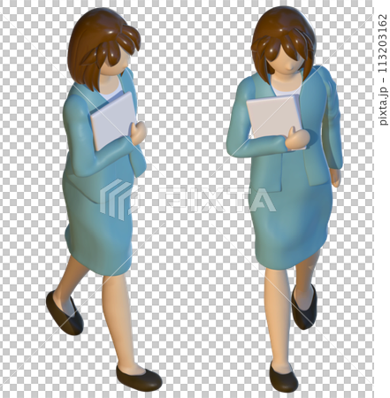 行走的女商人頭頂角度 113203162