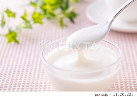 ヨーグルトを食べる 113203225