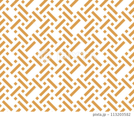 Abstract geometric pattern. A seamless vector background. White and gold ornament. Graphic modern pattern. Simple lattice graphic design 113203582
