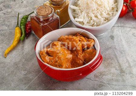 Indian cuisine - chicken butter masala Indian cuisine - chicken butter masala 113204299