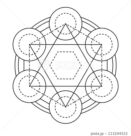 Sacred geometry vector design element.  113204522