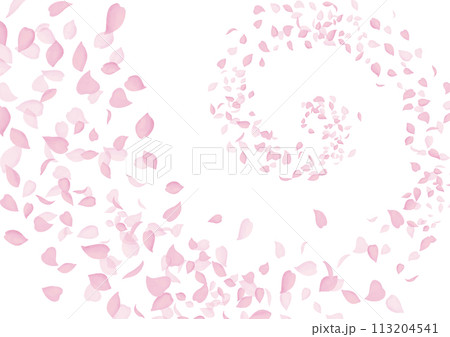 水彩風　渦を巻く桜吹雪 113204541