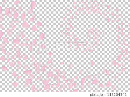 水彩風　渦を巻く桜吹雪 113204541