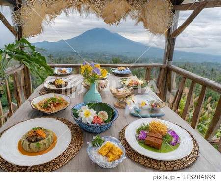 インドネシアパーティー料理 113204899