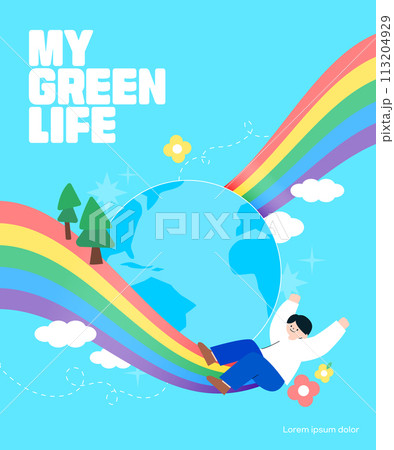 Environment Day Nature Conservation Campaign Illustration 113204929