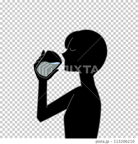 Image of drinking polluted water Image of drinking polluted water 113206210
