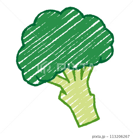 シンプルなブロッコリーのイラストのイラスト素材 [113206267] - PIXTA