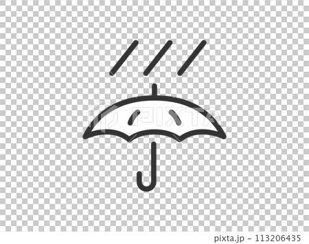 天氣預報的雨天圖示（線圖）的插圖 113206435