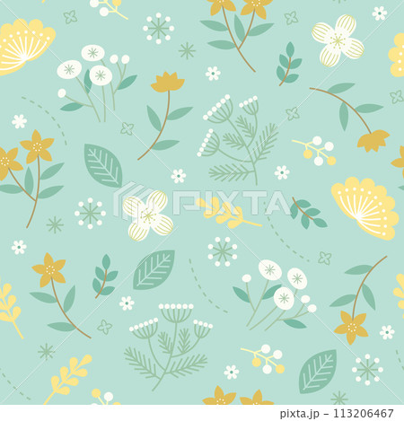 小花模様のシームレスパターン 小花模様のシームレスパターン 113206467