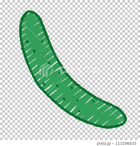 Illustration of a simple cucumber Illustration of a simple cucumber 113206835
