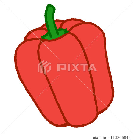 シンプルなパプリカのイラスト 113206849