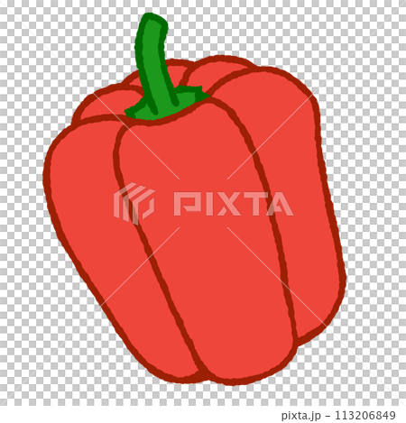 シンプルなパプリカのイラスト 113206849
