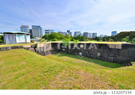 日本最大の城　「江戸城天守台」皇居・本丸 113207334