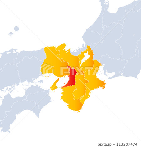 大阪府地図と近畿地方 大阪府地図と近畿地方 113207474