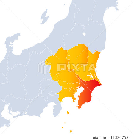 千葉県地図と関東地方 113207583