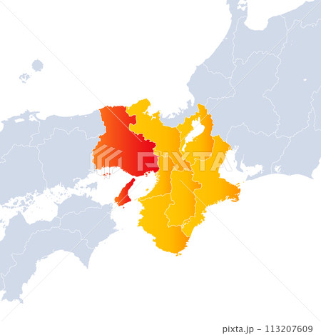 兵庫県地図と近畿地方 113207609