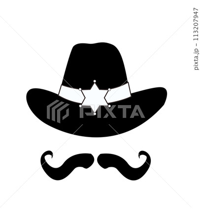 Illustration of a cowboy hat 113207947