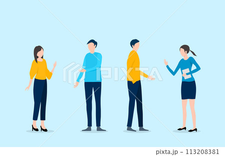話し合いをするビジネスパーソン 話し合いをするビジネスパーソン 113208381
