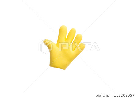 eraser in the form of a hand isolated on the white eraser in the form of a hand isolated on the white 113208957
