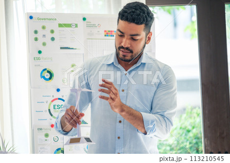 diversity team presentation in ESG (environment,socail,governance) sustainability business goals sdgs in green office diversity team presentation in ESG (environment,socail,governance) sustainability business goals sdgs in green office 113210545