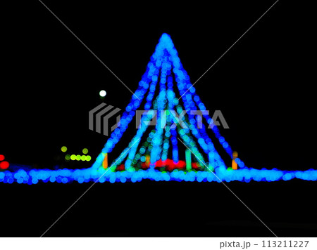 名鉄猿投駅のクリスマスイルミネーション風景 名鉄猿投駅のクリスマスイルミネーション風景 113211227