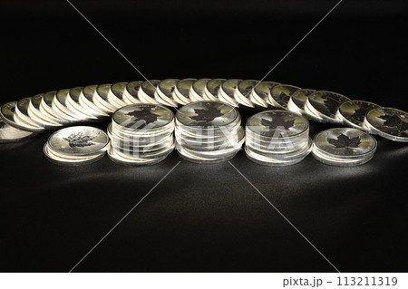 美しい輝きを放つ実物資産の銀貨が人気高騰です。 113211319