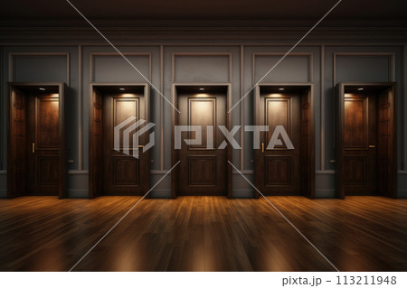 Front view of doors. Room entrance 113211948