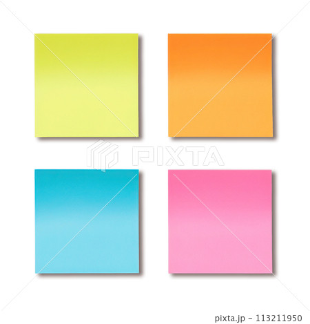 Paper sheets for notes isolated on transparent background 113211950