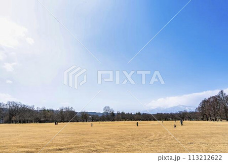 公園の風景 早春の広場 宮城県川崎町 公園の風景 早春の広場 宮城県川崎町 113212622