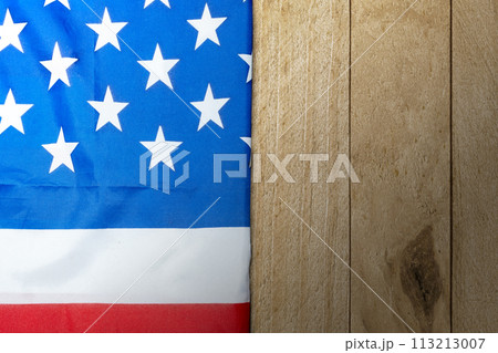The flag of the United States of America with copy space. The flag of the United States of America with copy space. 113213007
